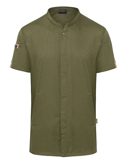 Epic Label Blousons Karlowsky Ky052 Veste De Cuisine À Manches Courtes Green-Generation Recyclé