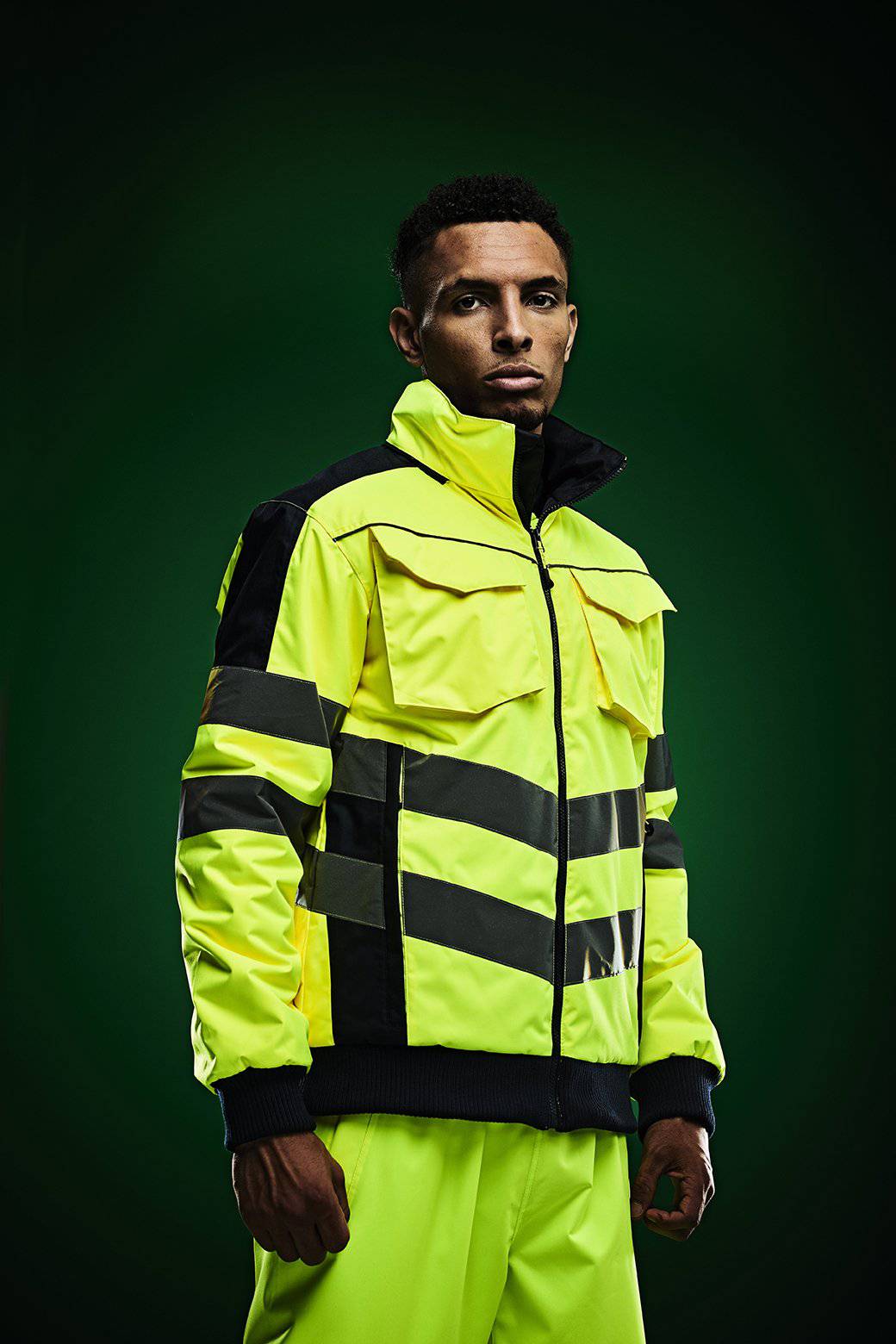 Epic Label Blousons Regatta High Visibility Tra314 Hi-Vis Pro Bomber Jacket