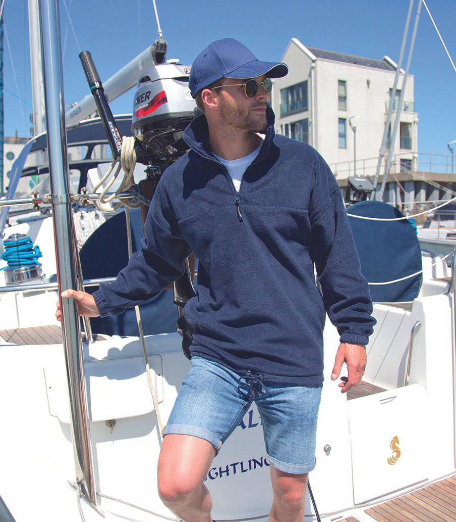 Epic Label Blousons Result R017X 1/4 Zip Fully Lined Polaire Top