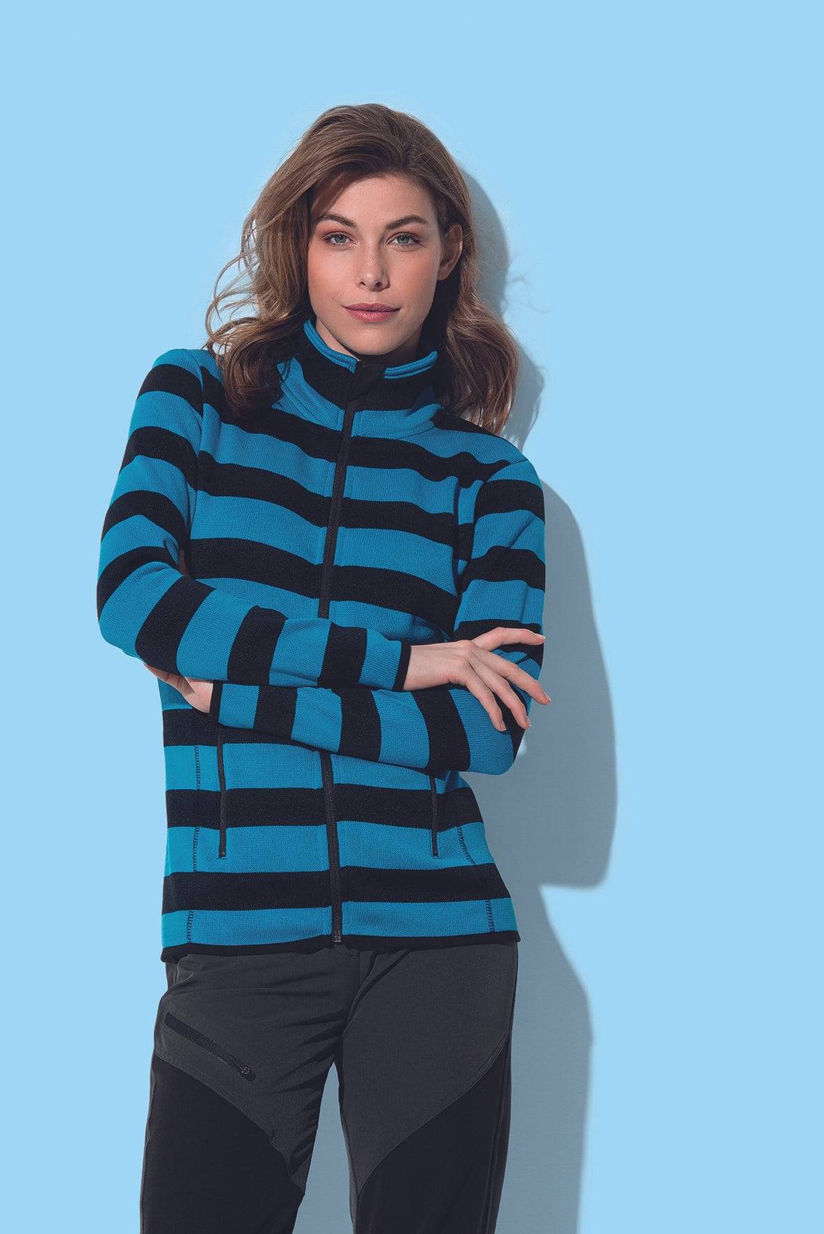 Epic Label Blousons Stedman St5190 Striped Polaire Jacket Pour Femme