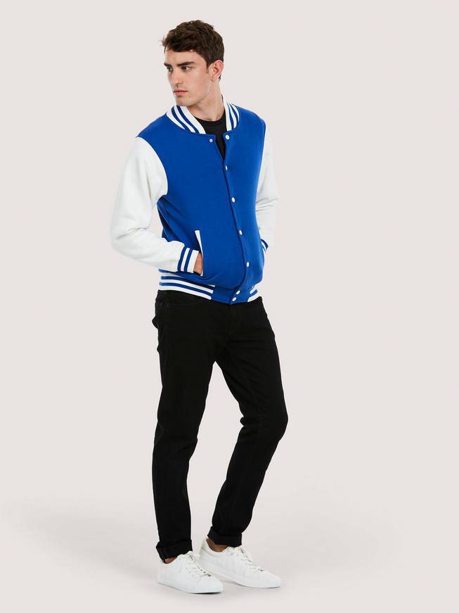 Epic Label Blousons Uneek Clothing UC525 Mens Varsity Jacket Mixte