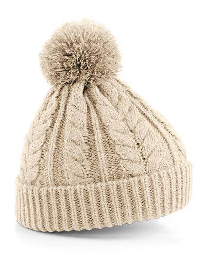 Epic Label Bonnets Beechfield B454 Bonnet Snowstar® En Maille Torsadée