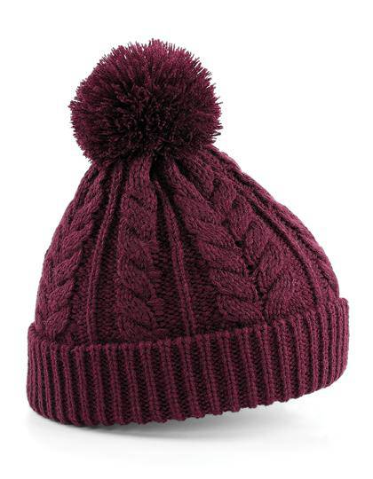 Epic Label Bonnets Beechfield B454 Bonnet Snowstar® En Maille Torsadée