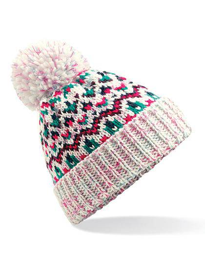 Epic Label Bonnets Beechfield B458 Bonnet Blizzard À Pompon