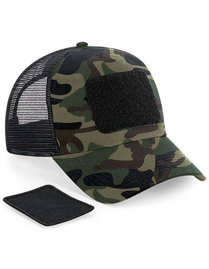 Epic Label Casquettes Beechfield B641 Casquette Filet Réglable À L'Arrière Avec Patch Amovible