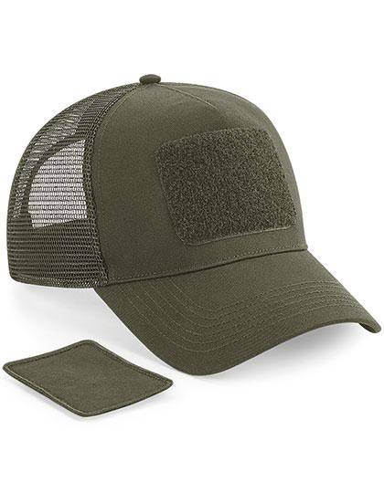 Epic Label Casquettes Beechfield B641 Casquette Filet Réglable À L'Arrière Avec Patch Amovible