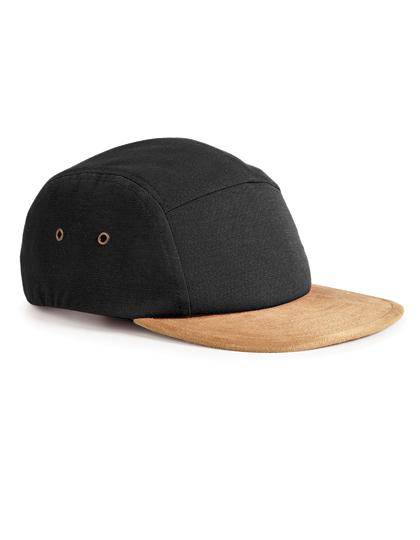 Epic Label Casquettes Beechfield B658 Casquette À 5 Panneaux Avec Visière En Imitation Daim