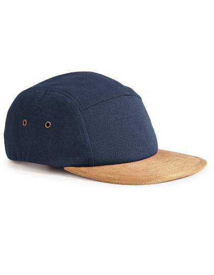 Epic Label Casquettes Beechfield B658 Casquette À 5 Panneaux Avec Visière En Imitation Daim