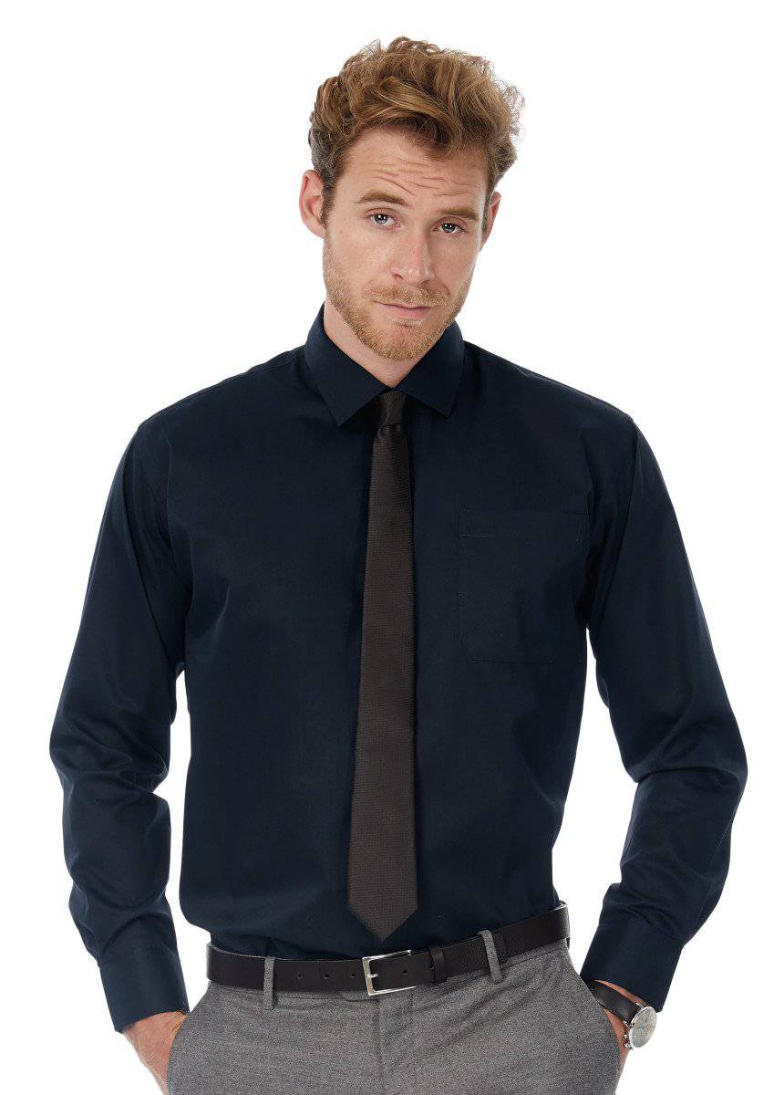 Epic Label Chemise Chemise à Manches Longues En Coton Sergé Sharp Pour Homme