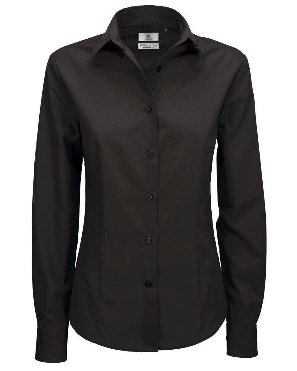 Epic Label Chemise Chemise En Popeline Smart à Manches Longues Pour Femme