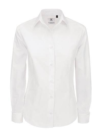 Epic Label Chemises B&C Swp43 Poplin Shirt Heritage Long Sleeve / Pour Femme