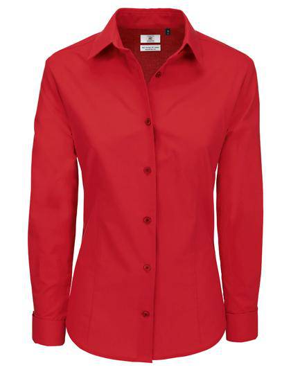 Epic Label Chemises B&C Swp43 Poplin Shirt Heritage Long Sleeve / Pour Femme