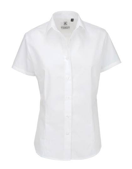 Epic Label Chemises B&C Swp44 Poplin Shirt Heritage Short Sleeve / Pour Femme