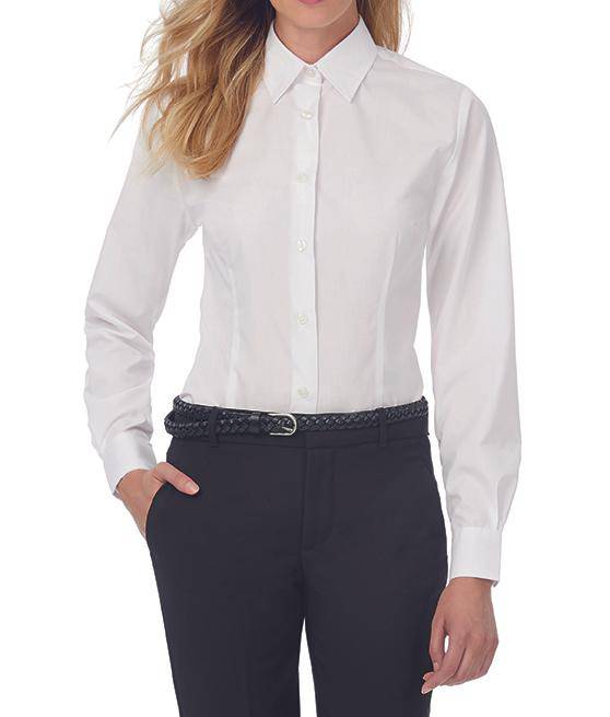 Epic Label Chemises B&C Swp63 Poplin Shirt Smart Long Sleeve / Pour Femme
