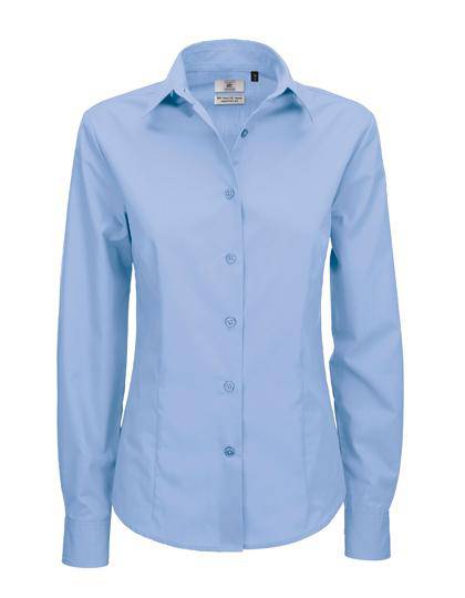 Epic Label Chemises B&C Swp63 Poplin Shirt Smart Long Sleeve / Pour Femme