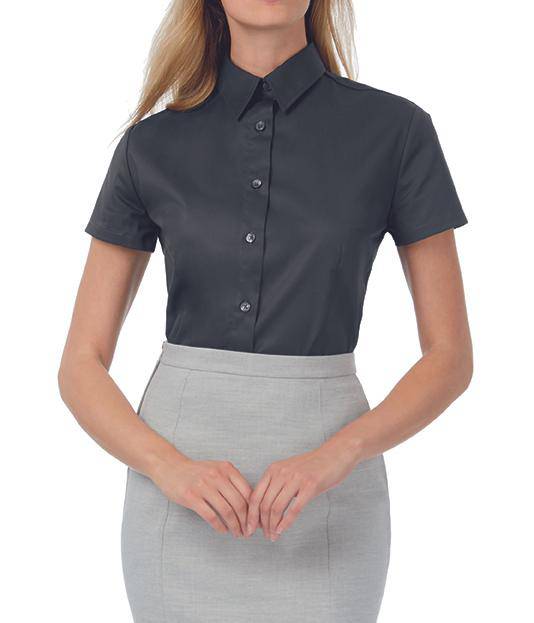 Epic Label Chemises B&C Swt84 Twill Shirt Sharp Short Sleeve / Pour Femme