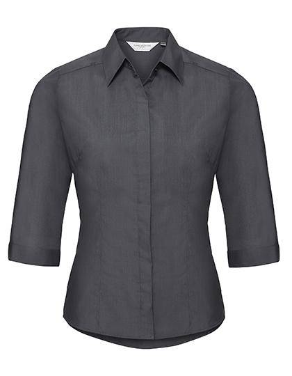 Epic Label Chemises Russell Collection R-926F-0 Sleeve Fitted Polycotton Poplin Shirt Pour Femme