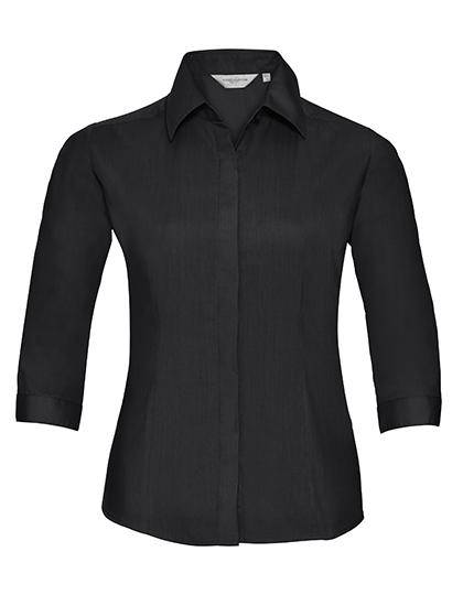 Epic Label Chemises Russell Collection R-926F-0 Sleeve Fitted Polycotton Poplin Shirt Pour Femme