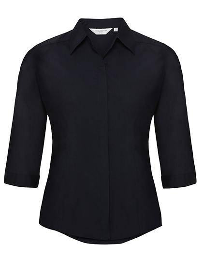 Epic Label Chemises Russell Collection R-926F-0 Sleeve Fitted Polycotton Poplin Shirt Pour Femme
