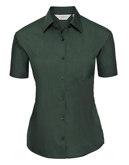 Epic Label Chemises Russell Collection R-935F-0 Chemise en Popeline Polyester Coton Classique Courtes Longues Femme