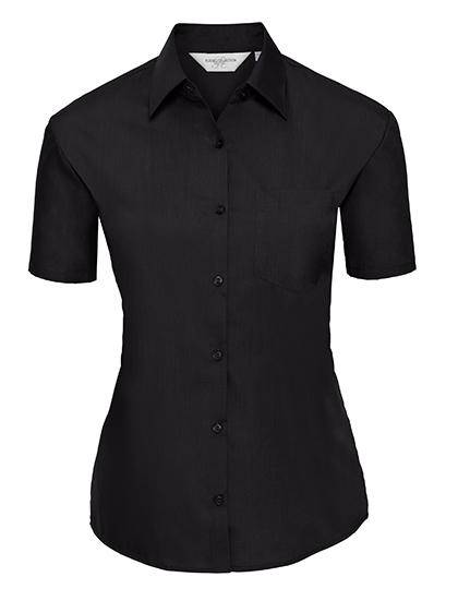 Epic Label Chemises Russell Collection R-935F-0 Chemise en Popeline Polyester Coton Classique Courtes Longues Femme