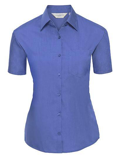Epic Label Chemises Russell Collection R-935F-0 Chemise en Popeline Polyester Coton Classique Courtes Longues Femme