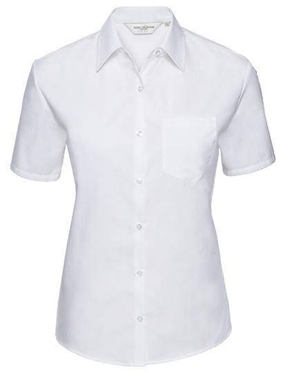 Epic Label Chemises Russell Collection R-937F-0 Chemise en Popeline Coton Classique Manches Courtes Femme