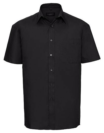 Epic Label Chemises Russell Collection R-937M-0 Chemise en Popeline Coton Classique Manches Courtes Homme