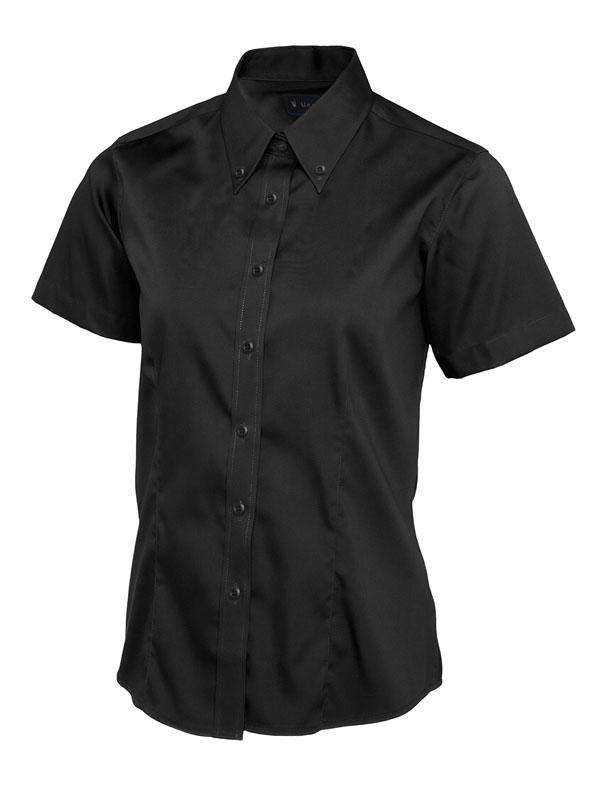 Epic Label Chemises Uneek Clothing UC704 Ladies Pinpoint Oxford Half Sleeve Shirt Femme