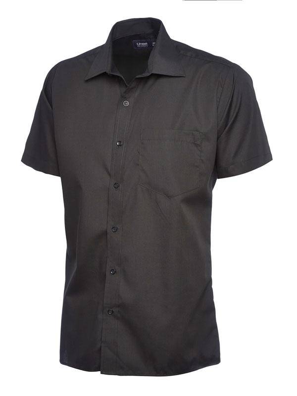 Epic Label Chemises Uneek Clothing UC710 Mens Poplin Half Sleeve Shirt Homme