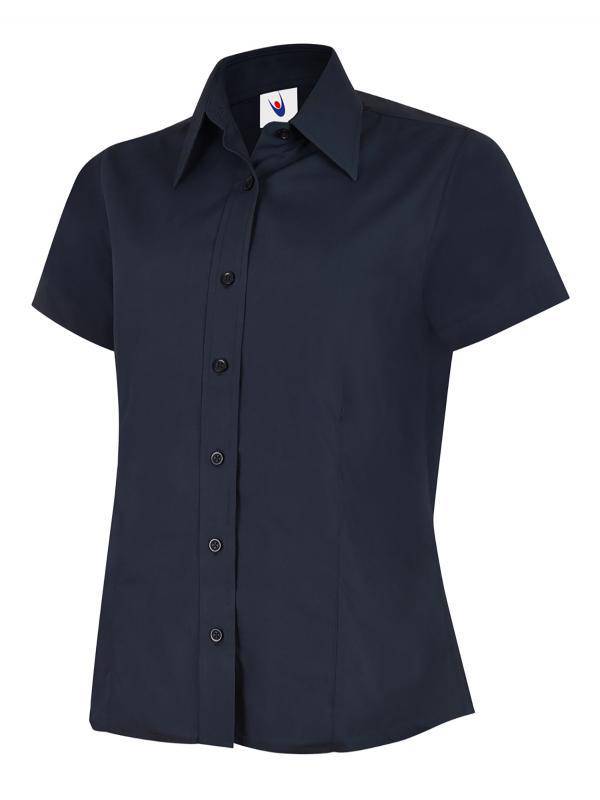 Epic Label Chemises Uneek Clothing UC712 Ladies Poplin Half Sleeve Shirt Femme
