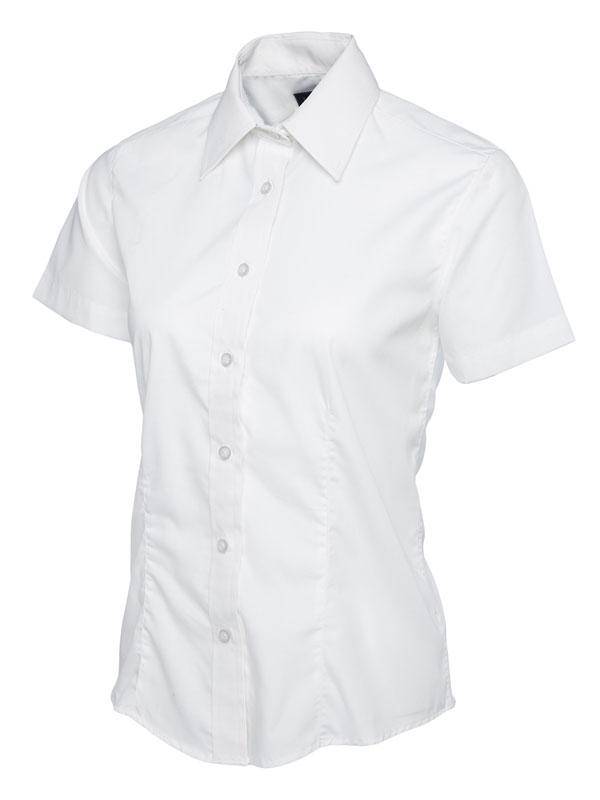 Epic Label Chemises Uneek Clothing UC712 Ladies Poplin Half Sleeve Shirt Femme