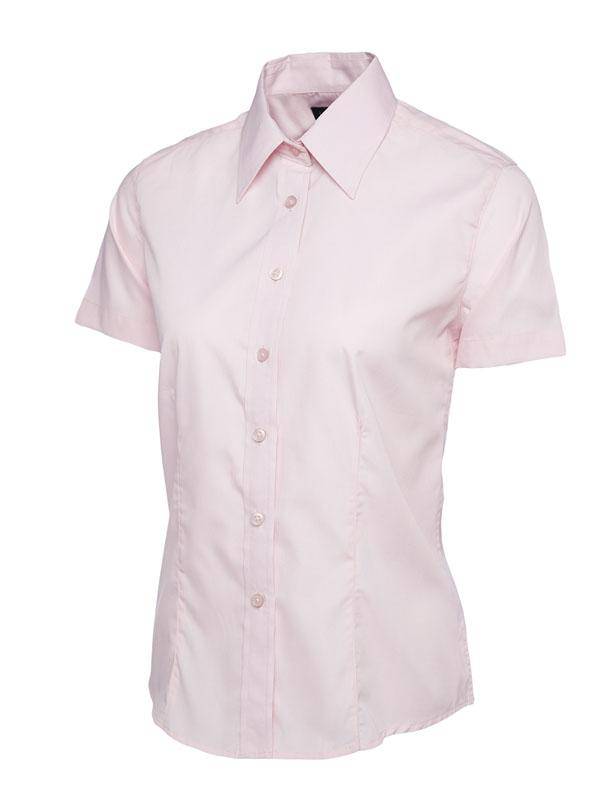 Epic Label Chemises Uneek Clothing UC712 Ladies Poplin Half Sleeve Shirt Femme