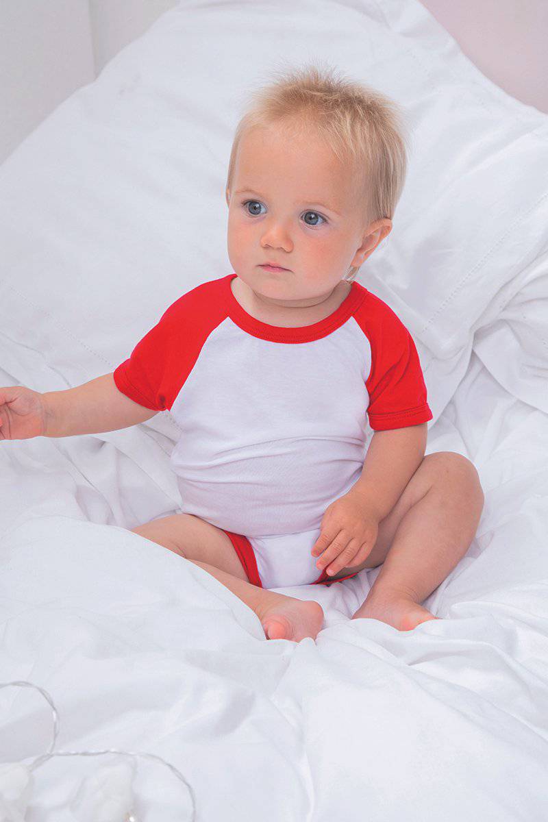 Epic Label Grenouillères bébés Larkwood Lw502 Essential Short Sleeved Baseball Bodysuit