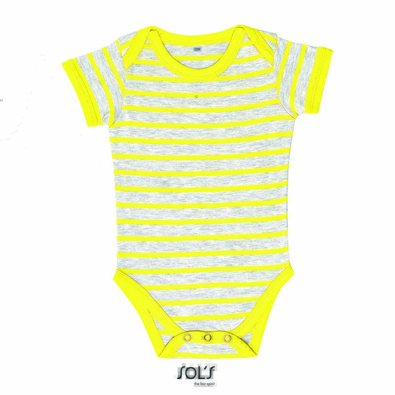 Epic Label Grenouillères bébés Sol´S L01401 Body À Rayures Pour Bébé Miles