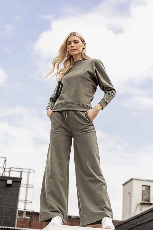 Epic Label Pantalons Sf Women Sf431 Jogging À Jambe Large Et Mode Durable Pour Femmes Recyclé