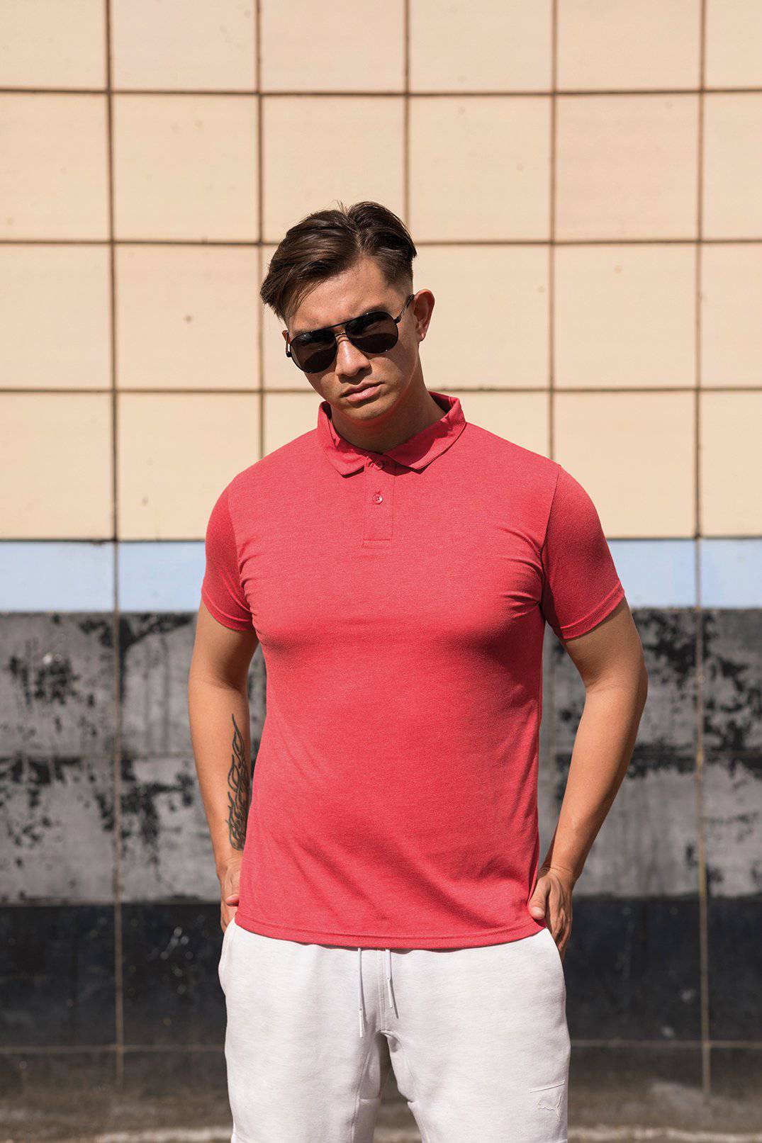Epic Label Polos Just Polos Jp001 Polo Tri-Mélange