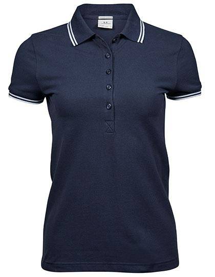 Epic Label Polos Tee Jays 1408 Pour Femmes Luxury Stripe Stretch Polo