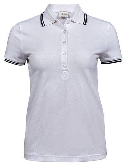 Epic Label Polos Tee Jays 1408 Pour Femmes Luxury Stripe Stretch Polo