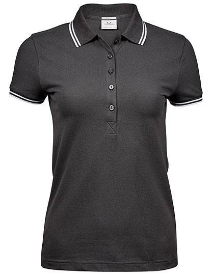 Epic Label Polos Tee Jays 1408 Pour Femmes Luxury Stripe Stretch Polo