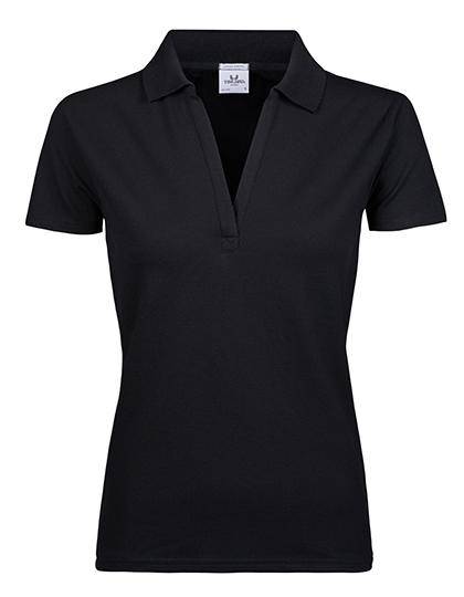 Epic Label Polos Tee Jays 1409 Pour Femmes Luxury Stretch V-Neck Polo-1