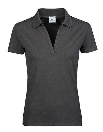 Epic Label Polos Tee Jays 1409 Pour Femmes Luxury Stretch V-Neck Polo-1