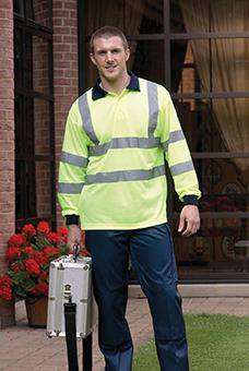 Epic Label Polos Yoko Hvj310 Hi-Vis Long Sleeve Polo