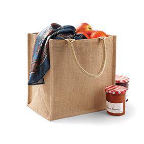 EPIC LABEL Sac Cadeau En Jute Midi WM413 Natural 30 x 30 x 19 cm