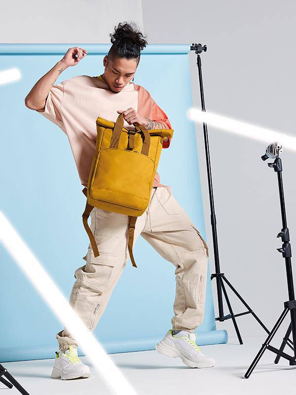 Epic Label Sacs Bagbase BG118 Sac À Dos Avec Rabat Enroulable Et Double Anses 28x38x12cm