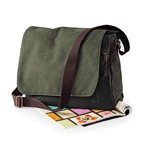 Epic Label Sacs Quadra QD610 Sac Courrier Vintage En Toile