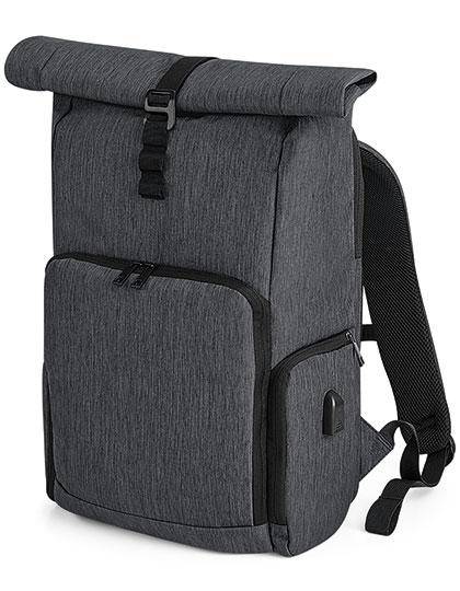 Epic Label Sacs Quadra QD995 Sac À Dos Avec Rabat Enroulable Et Chargeur Q-Tech