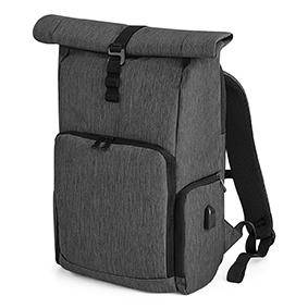 Epic Label Sacs Quadra QD995 Sac À Dos Avec Rabat Enroulable Et Chargeur Q-Tech