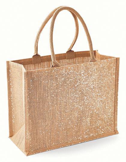 Epic Label Sacs Westford Mill WM437 Sac Shopping En Jute Scintillante 42x33x19cm