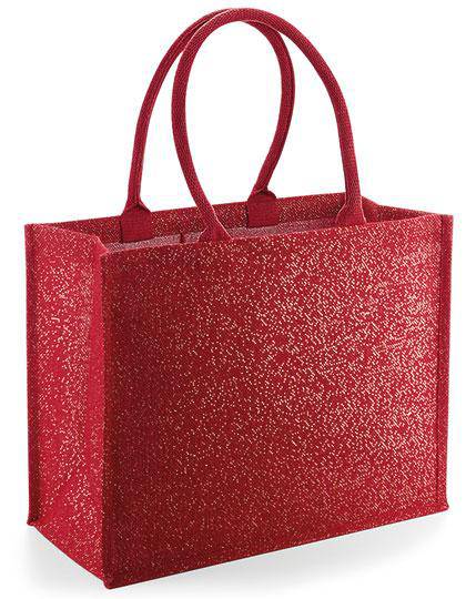 Epic Label Sacs Westford Mill WM437 Sac Shopping En Jute Scintillante 42x33x19cm - Pack de 10 Déstockage